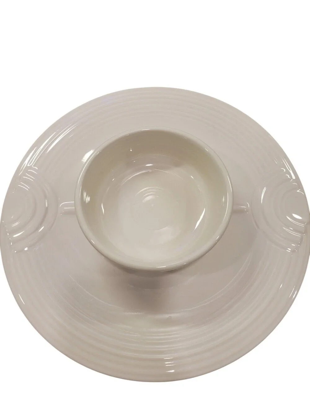 Fiesta Ware White Chip & Dip Tray Set JCPenney Exclusive Hostess Collection